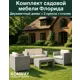 Садовая мебель для обеда Konway Флорида искусственный ротанг гранит 4 предмета