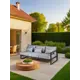Диван садовый Callisto giardino G401.8Е10 Лагуна 80 см x 80 см x 60 см алюминий серый/серебристый