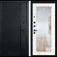 Входная дверь Лабиринт Пиано левый 205x88см цвет черный кварц/белое дерево с зеркалом П18