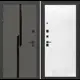 Входная дверь Лабиринт Карбон П24 левый 205x88см цвет лофт графит/белый софт