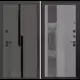 Входная дверь Лабиринт Карбон П32 правый 205x96см цвет лофт графит/серый софт рельеф