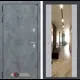 Входная дверь Лабиринт Бетон левый 205x88см цвет бетон темный/серый рельеф софт с зеркалом ФЛЗ-1