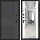 Входная дверь Лабиринт Бункер 05 левый 205x88см цвет лофт графит/белый софт с зеркалом ФЛЗ-1