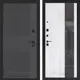 Входная дверь Лабиринт Бункер 05 левый 205x88см цвет лофт графит/белый софт рельеф с зеркалом П32