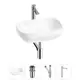 Раковина Wellsee air gap s 20212413R 50см цвет раковина 4 в 1: д/к, сифон, смеситель