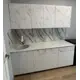 Кухня Миф Оливия 200x215x60 см ЛДСП цвет белый глянец/мрамор золото