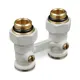 Узел нижнего подключения Н-образный прямой Primoclima Armature 1/2"x3/4" латунь белый