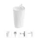 Раковина напольная отдельностоящая Lavinia Boho Bathroom Sink 50x45 20215535R размер 50x45x89 см, с донным клапаном, сифоном и смесителем цвет белый