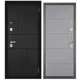 Входная дверь Mastino Trust Eco 182/193 левый 205x86см цвет чёрный матовый/графит букле/гриджио