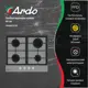 Газовая варочная панель Ardo GH64GTCS2 59 см 4 конфорки цвет серый / серебристый