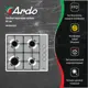 Газовая варочная панель Ardo MHS64GX2 59 см 4 конфорки цвет серый / серебристый