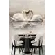 Фотообои флизелиновые Dekor vinil Пара лебедей в стиле гранж 200x270 см 9275dv