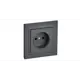 Розетка встраиваемая Iek Brite BR-R10-10-K53-F цвет графит