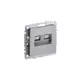 Розетка компьютерная встраиваемая Iek Brite BR-K20-2-K46 RJ45 Cat 6 цвет сталь