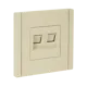 Розетка компьютерная двойная встраиваемая Iek Forte&Piano FP-K20-1-K10 RJ45 Cat 5E цвет ваниль
