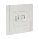 Розетка компьютерная двойная встраиваемая Iek Forte&Piano FP-K20-2-K01 RJ45 Cat 6 цвет белый