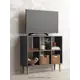 Стеллаж с полками Monofix 6 секций 102.5x87x30 см ЛДСП цвет графит