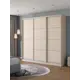 Шкаф-купе Клевер Атина с 3 дверями 240x230х45 см 9 полок ЛДСП цвет шамони светлый