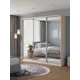Шкаф-купе Клевер Атина с 3 дверями 240x230х65 см 9 полок ЛДСП цвет шамони светлый зеркальный