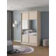 Шкаф-купе Клевер Атина с 2 дверями 240x130х45 см 6 полок ЛДСП цвет шамони светлый комбинированный