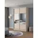 Шкаф-купе Клевер Атина с 2 дверями 240x140х50 см 6 полок ЛДСП цвет шамони светлый комбинированный