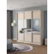 Шкаф-купе Клевер Атина с 3 дверями 240x210х45 см 9 полок ЛДСП цвет шамони светлый комбинированный