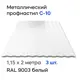 Профнастил металлический Ижторгметалл С10 2x1.15м 0.4мм цвет сигнально-белый 3шт