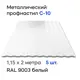 Профнастил металлический Ижторгметалл С10 2x1.15м 0.5мм цвет сигнально-белый 5шт