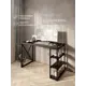 Стол письменный Solarius Loft 80x76.5x120 см металлические крестообразные ножки цвет черный/венге