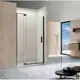 Душевая дверь Vincea Extra VDP-1E8090CLB 80/90x200 цвет профиля черный стекло прозрачное