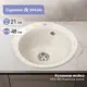 Мойка для кухни Zigmund & shtain KREIS 480 Индийская ваниль 48x48 см глубина чаши 21 см гранит цвет ванильный