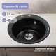 Мойка для кухни Zigmund & shtain KREIS 480 Черный базальт 48x48 см глубина чаши 21 см гранит цвет черный