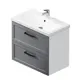 Комплект фасадов для тумбы AM.PM Force M9FFFM0802GM 33x76.5 см МДФ цвет серый 2 шт