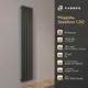 Радиатор трубчатый Faberg Steelion 1724/74 6 секций нижнее правое подключение сталь серый с кронштейном