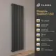 Радиатор трубчатый Faberg Steelion 1724/74 10 секций нижнее правое подключение сталь серый с кронштейном