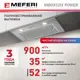 Встраиваемая вытяжка Meferi INBOX52IX POWER 52 см цвет серый/серебристый