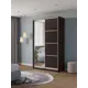 Шкаф-купе Клевер Атина с 2 дверями и зеркалом 240x120х58 см 6 полок ЛДСП цвет венге