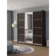 Шкаф-купе Клевер Атина с 3 дверями и зеркалом 240x220х45 см 9 полок ЛДСП цвет венге
