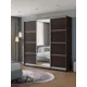 Шкаф-купе Клевер Атина с 3 дверями и зеркалом 240x230х45 см 9 полок ЛДСП цвет венге