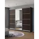 Шкаф-купе Клевер Атина с 3 дверями и зеркалом 240x270х45 см 9 полок ЛДСП цвет венге