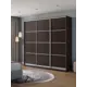 Шкаф-купе Клевер Атина с 3 дверями 240x240х45 см 9 полок ЛДСП цвет венге