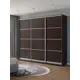 Шкаф-купе Клевер Атина с 3 дверями 240x260х45 см 9 полок ЛДСП цвет венге