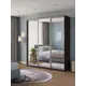 Шкаф-купе Клевер Атина с 3 дверями 240x200х50 см 9 полок ЛДСП цвет венге зеркальный