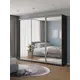 Шкаф-купе Клевер Атина с 3 дверями 240x260х45 см 9 полок ЛДСП цвет венге зеркальный