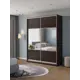 Шкаф-купе Клевер Атина с 2 дверями 240x180х45 см 6 полок ЛДСП цвет венге комбинированный