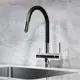 Смеситель для кухни Esko line EL_K108 flex b с подключением к фильтру гибкий излив 19 см цвет черный