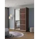 Шкаф-купе Клевер Атина с 2 дверями и зеркалом 240x110х65 см 6 полок ЛДСП цвет шамони темный