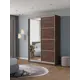 Шкаф-купе Клевер Атина с 2 дверями и зеркалом 240x150х45 см 6 полок ЛДСП цвет шамони темный