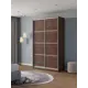 Шкаф-купе Клевер Атина с 2 дверями 240x130х50 см 6 полок ЛДСП цвет шамони темный