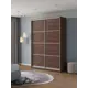 Шкаф-купе Клевер Атина с 2 дверями 240x140х45 см 6 полок ЛДСП цвет шамони темный